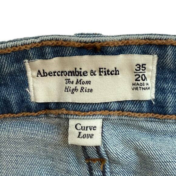 NWT Abercrombie & Fitch The Mom High Rise Curve Love Jeans Size 35 / 20R - Picture 8 of 12
